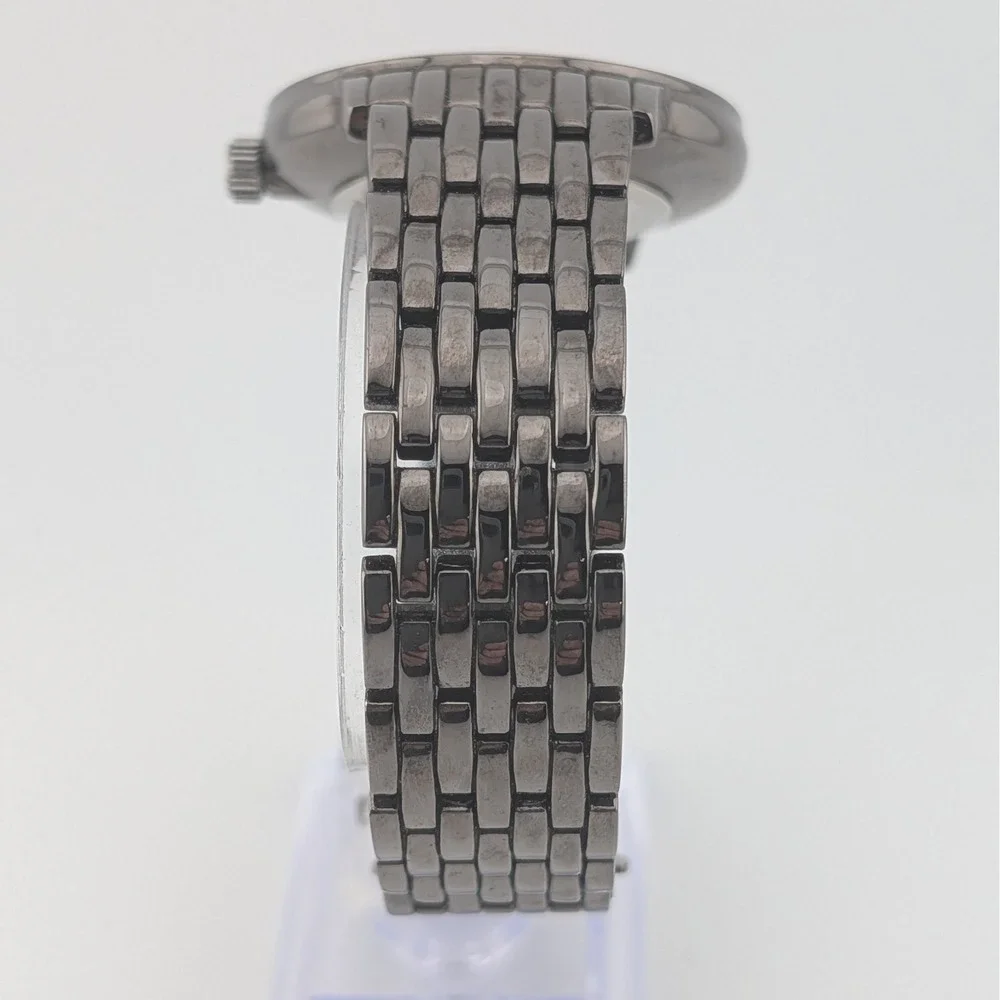 Geoffrey Beene Blue Sapphire Gray Dial Blue Hands Gunmetal Men's Watch 40mm